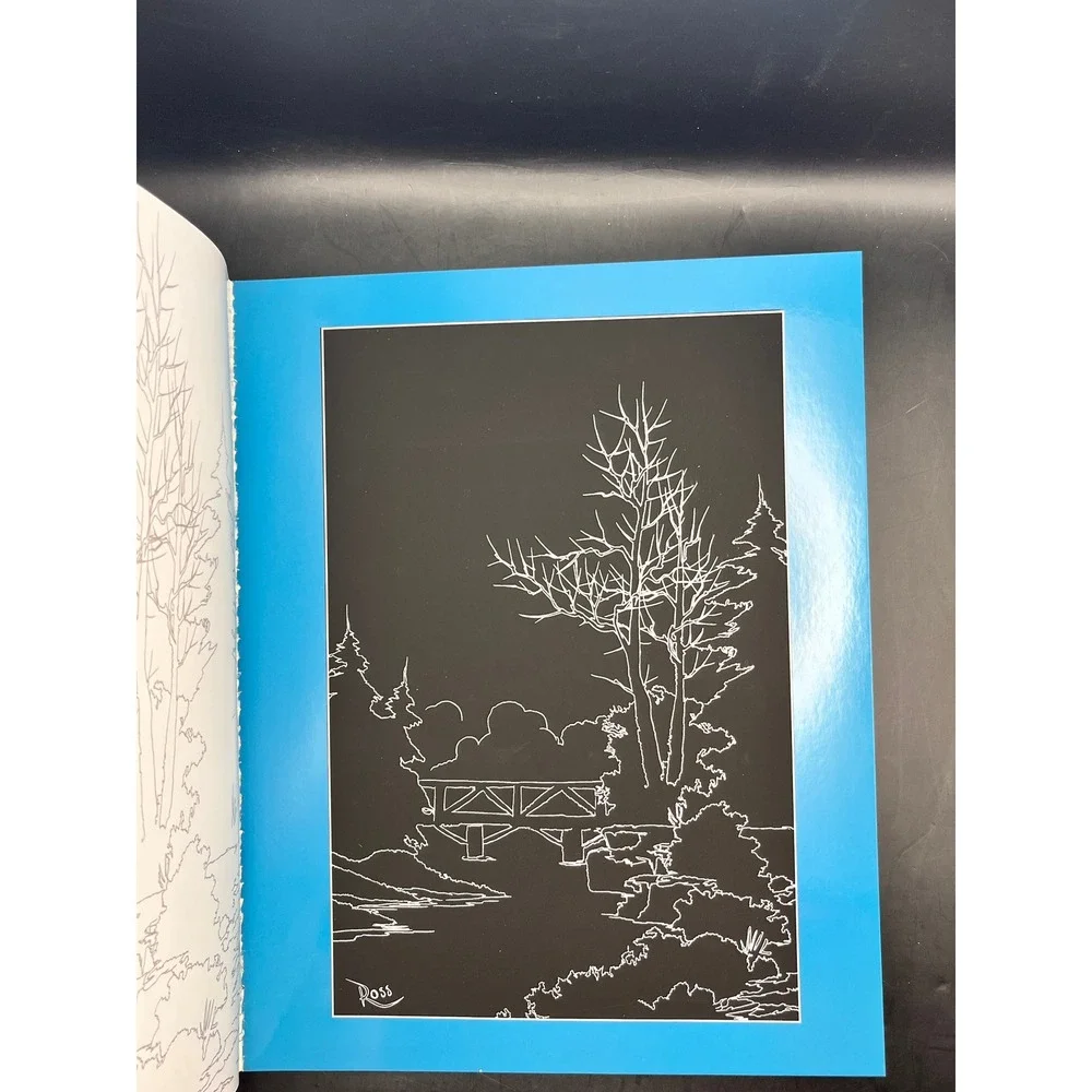 Bob Ross‎ Scratch Artist Book 16 Happy Little Paintings Scratch Art 2022 As Is